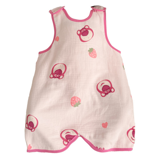 
Children's sleeping bag baby spring and autumn style air-conditioned room belly protection vest type baby gauze anti-kick quilt artifact to keep warm and breathable