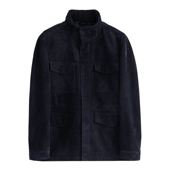 
Heavy high-end 'corduroy texture' New Zealand sheepskin men's hunting leather jacket DAL130