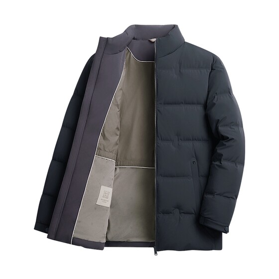 
Shanshan down jacket for men's business casual goose down jacket for winter 2025 new thickened jacket for men's stand-up collar bread jacket