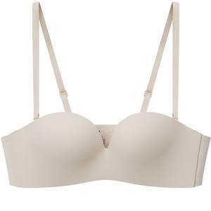 Uras strapless underwear for women, non-slip gathering, invisible, scarless chest wrapping, removable bra, beautiful back bra

