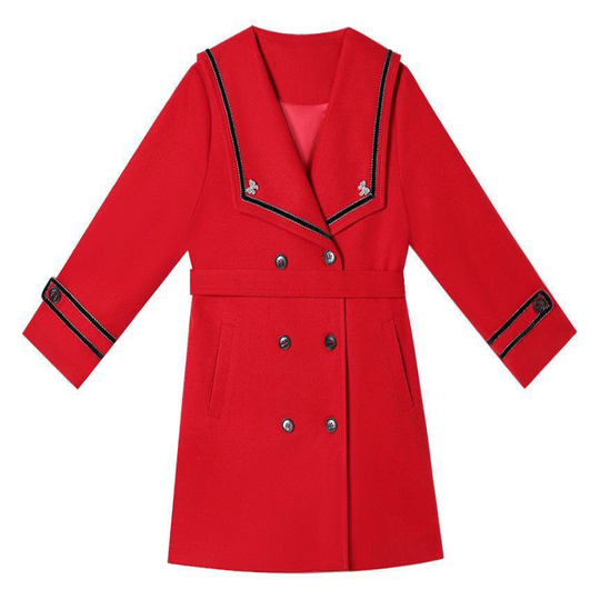 Manteau Tidykins Fille Taille T2 - Rouge Et Bleu, Croisé, Très Bon état