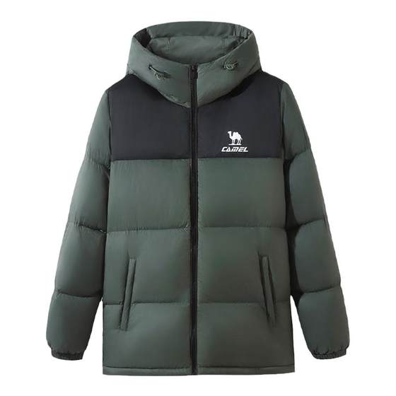 Stove camel down jacket for winter duck down men and women thickened warm short water-repellent sports jacket for bread jacket