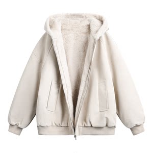 
Wukong is in stock American winter mountain sculpture thickened hooded cotton coat for men retro trendy brand couple warm pu leather cotton coat