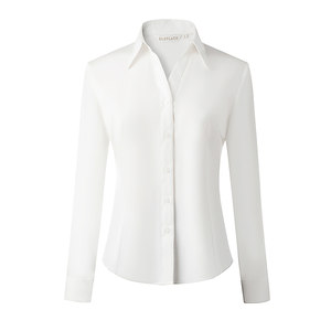 
White shirt women's long-sleeved professional new black high-end work clothes slim women's top white shirt