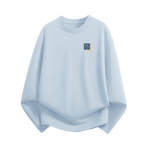 
Jeanswest blue pure cotton long-sleeved t-shirt for men and teenagers 2026 new men's tops with bottoming shirts for men L