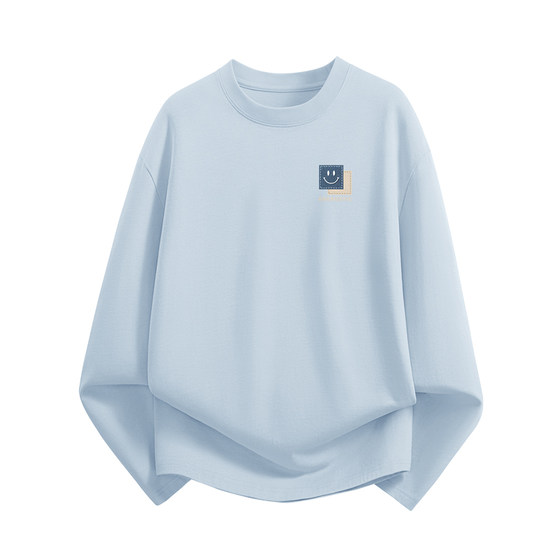 
Jeanswest blue pure cotton long-sleeved t-shirt for men and teenagers 2026 new men's tops with bottoming shirts for men L