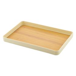 Onlycook Imitation Wood Plastic Tray Tea Tray Baking Dessert Cake Cup Display Plate Commercial Display Tray