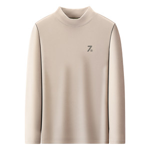 
Authentic Italian German velvet long-sleeved T-shirt for men in autumn and winter half turtleneck double-sided velvet inner with slim bottoming shirt top