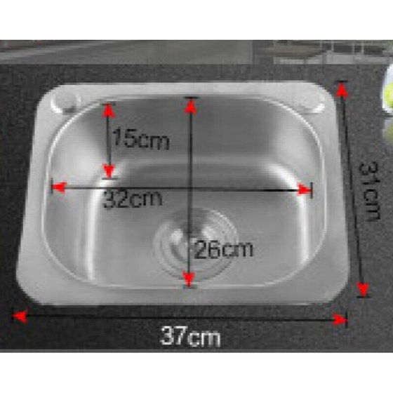 新款304不锈钢水槽单槽洗菜盆厨房洗碗池洗手盆大小单盘A1-圆边37
