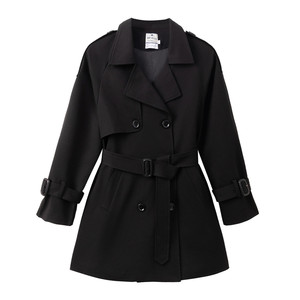 
Moqiu JK Uniform Yechuan Short Black Windbreaker Original Design Japanese College Style Lapel Spring and Autumn Small Women