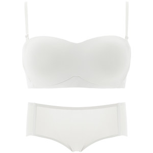 Thin, no traceless shoulder straps without steel ring underwear girl comfortable small chest gathers, wrapped chest tube top bra