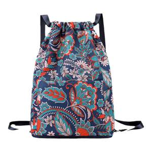 
Folding large capacity travel bag tie pocket backpack for women lightweight and simple drawstring storage bag sports gym bag men