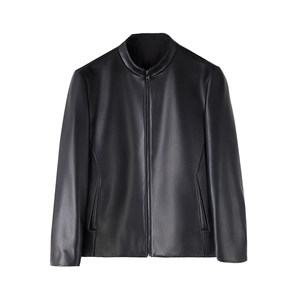 
Beast King 2025 New Autumn Round Neck Soft Sheepskin Leather Jacket Men's Genuine Leather Jacket Casual Business Slim