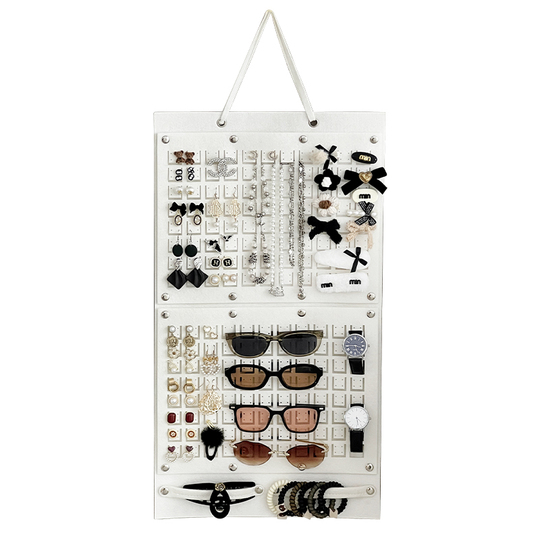 Organizer Da Parete Per Gioielli In Acrilico Trasparente, Espositore Per Orecchini, Collane E Bracciali, 114 Slot, 43x30 Cm - 2