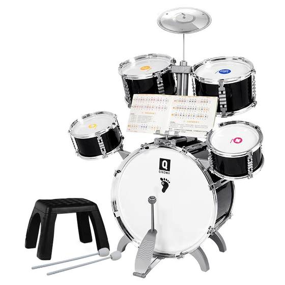 Qiao Baby Baby Shelter Drums Children's Beginner Toys Musical Drum Male 3-6-year-old baby knocks on drumming home
