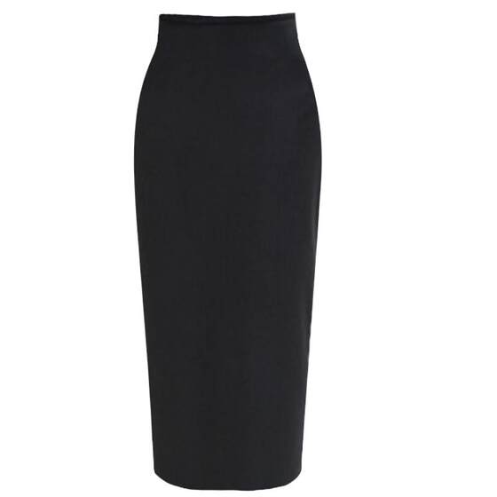 Autumn and winter woolen skirt, high waist hip skirt, mid-length one-step skirt, straight skirt, thickened long skirt