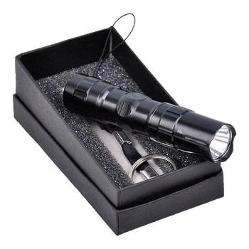 Car waterproof flashlight LED strong light flashlight Mini hand pressure small flashlight LED flashlight Gift box