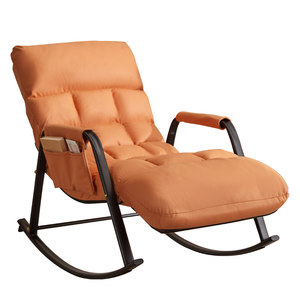 
Cat scratch leather rocking chair lazy recliner adult sleepable sofa chair balcony home leisure chair 2026 new style