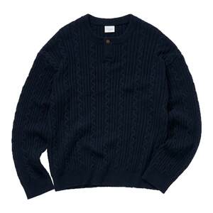 
714street Henry Collar Cable Sweater Men's 2025 Autumn and Winter New Couple Wool Knitted Sweater Top Women