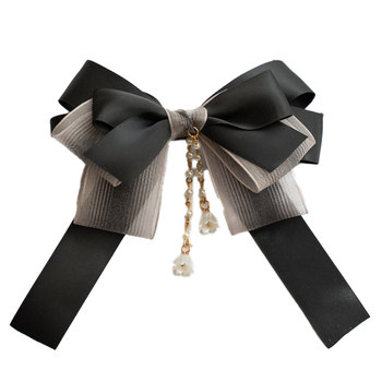 
Stylish black big bow hairpin