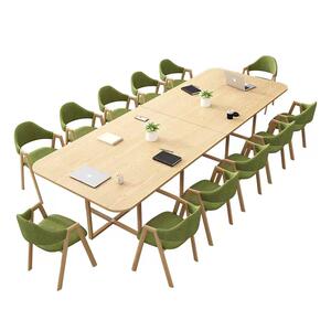 
Simple and modern training conference table office reception script kill table chair library reading room long table chair combination