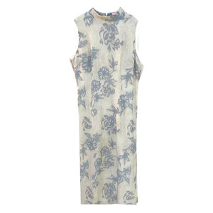 
Yunqi [self-made model] new Chinese style ink cotton and linen literary cool feeling large size fat mm temperament cheongsam dress