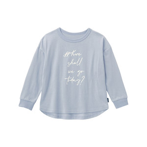 
Qianquhui Children's Wear 26 Spring and Autumn Boys and Girls Tops Letter Printed Cotton Long-Sleeve Japanese Medium and Large Children's T-Shirts