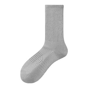 
Zoyin socks men's summer thin mid-tube pure cotton yarn anti-odor sports sweat-absorbent men's basketball gray sports socks