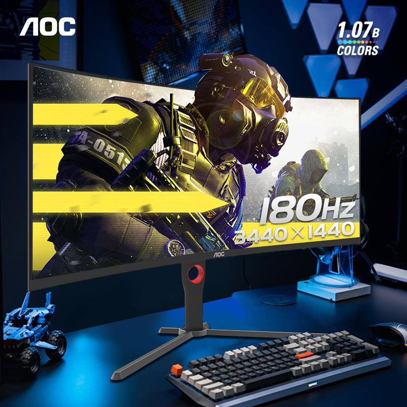 AOC34Ӣ׼4K羺180HZʾCU34G3X2K144HZ 32 31.5Ӣ羺Fast VA/2K/180Hz/1500R/ֱ֧ڹҡCQ32G4E ٷʵ2898.8Ԫ,ۺ1449.4/