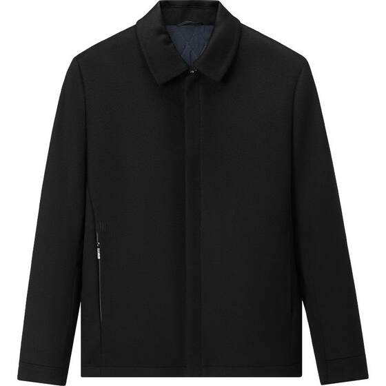 
HLA/Heilan House Business Pure Wool Lapel Executive Jacket 25 Autumn and Winter New Warm Black Thick Jacket Men's Clothing