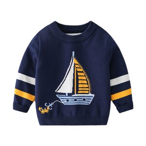 
Foreign trade children's clothing boys' double layer sweater spring and autumn new children's pullover sweater baby cartoon fashion sweater