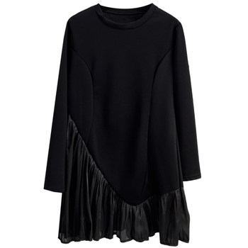 Korean commuter small splicing skirt with big hem dress