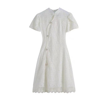 
Large size women's light luxury ladies lace embroidered dress