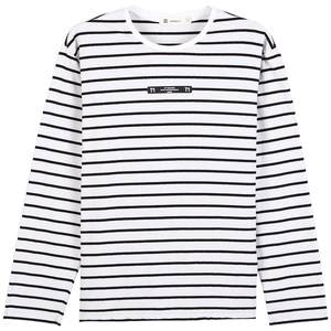 
Clearance sale hansca autumn contrast striped long-sleeved T-shirt men's letter embroidered casual bottoming shirt top