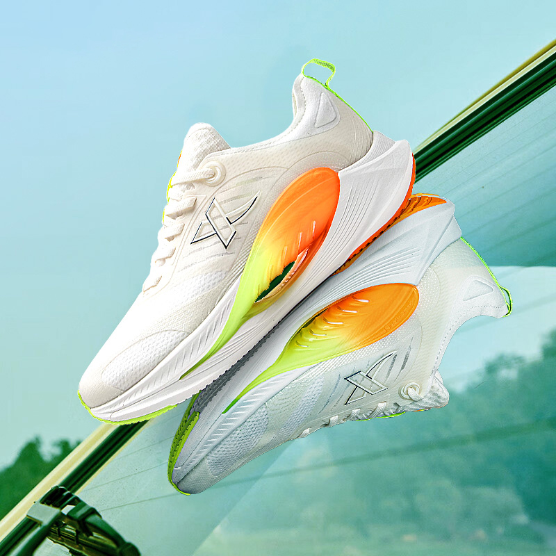 XTEP 特步 跑鞋氢风5.0男鞋夏季透气网面大网眼运动鞋软底体育跑步鞋