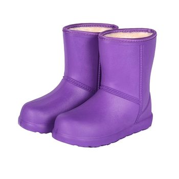 Winter EVA foam plus velvet rain boots for women, warm and non-slip
