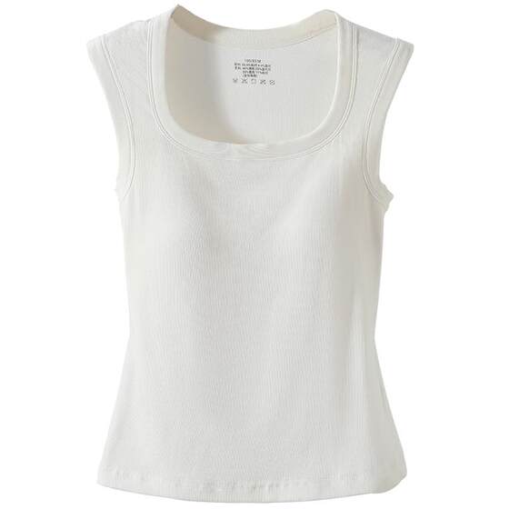 
Camisole women's 2026 new style inner wear suspender chest pad bra all-in-one white sleeveless top for spring and summer wear
