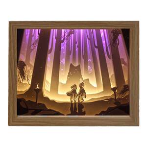 
Light encounter paper carving lamp peripheral creative 3D three-dimensional picture customized decoration bedside bedroom atmosphere lamp birthday gift lamp