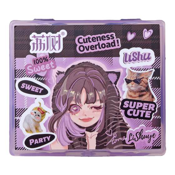 
Lishu oil-absorbing paper for the face, high-end facial tissue with powder puff oil control, hygienic and convenient for the face, bang bang purple