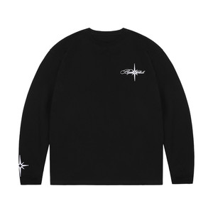 
BIPOLAR three-dimensional six-pointed star embroidered long-sleeved T-shirt basic letters simple loose versatile tops for men and women early spring