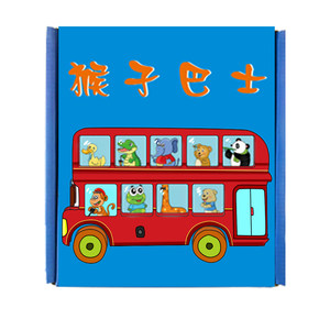 
Monkey Bus Bus Children's Board Game Toddler Cartoon Mathematics Addition and Subtraction Puzzle Enlightenment Toy Board Game