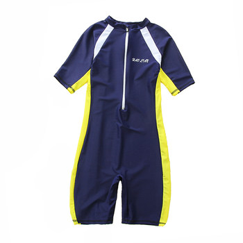 Teenagers one-piece flat angle professional training quick-dry swimsuit
