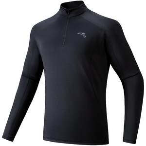 
ANTA Running Light Warm T丨Fleece Stand Collar Running Suit Sports Long Sleeve T-Shirt Men's Winter New Knitted Top