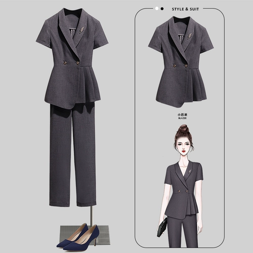 Тонкий элитный комплект, пиджак классического кроя, ювелирное украшение для работы для отеля, городской стиль, яркий броский стиль