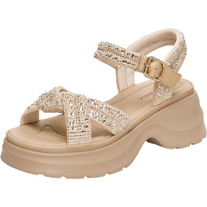 
Tianmeiyi word with flash diamonds increased thick-soled sandals women's outer wear fashion sandals 2026 summer new style KI018BT6