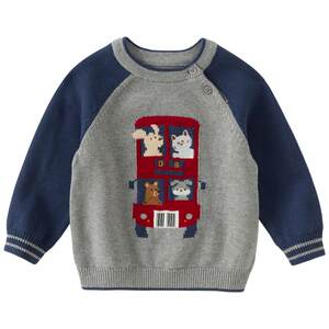
David Bella boys cotton sweater 2026 winter new baby type A sweater children's style pullover