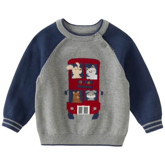 
David Bella boys cotton sweater 2026 winter new baby type A sweater children's style pullover