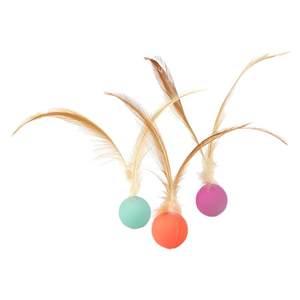 Cat toy elastic ball, feather, cat stick, cat self-sex ball, boredom removal tool consumes physical strength interactive pet supplies
