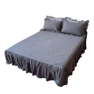 
Class A pure cotton quilted thickened bed skirt bed cover single piece cotton dust cover anti-slip protective cover lace bed sheet
