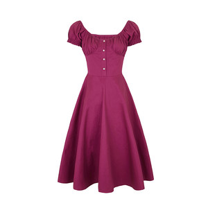 
[Breaking code clearance] Ching's one-shoulder puff sleeves high-waisted lolita dress A-line puffy skirt